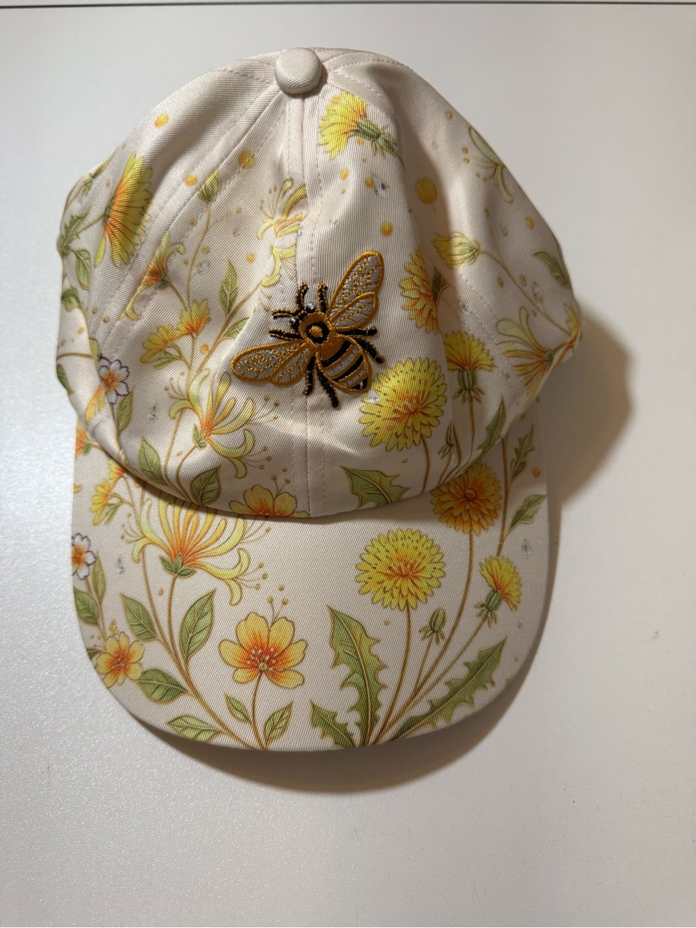 Adult Floral Bee Baseball Cap